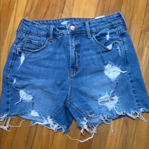 Size 2 high rise ripped jean shorts